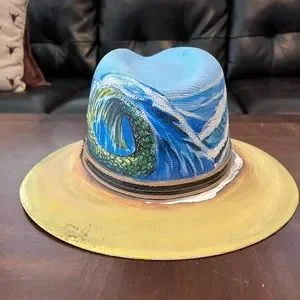 Accessories | Handpainted Mermaid Mural Hat | Poshmark display picture 2